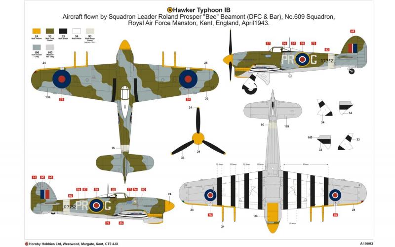 Hawker Typhoon 1B-Car Door (plus extra Luftwaffe scheme)